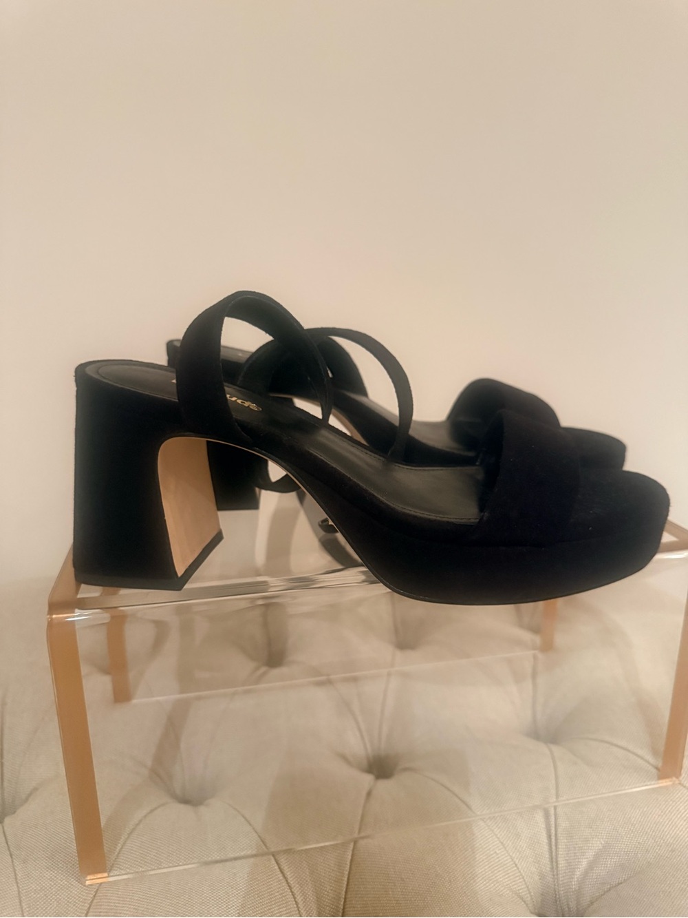 Dolly Dolly Sandal In Black Suede NEW with Dustbag